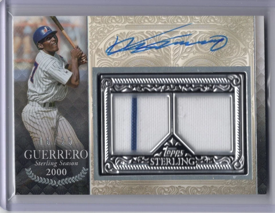 2021 Topps Sterling Season Dual Jersey Autograph Vladimir Guerrero 18/25 - Image 1 of 2