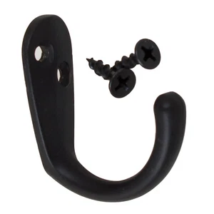 GlideRite Small Single Coat Robe Wall Hook Matte Black - 7005-MB-1 - Picture 1 of 3