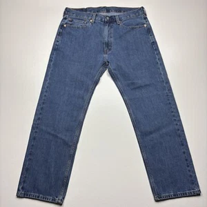 Levis 505 Jeans 36x29 Mens Dark Wash Straight Classic Denim 5-Pocket - Picture 1 of 6