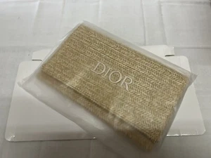 Christian Dior Novelty Clutch Pouch 2023 Summer Rattan Beige JP with BOX - Picture 1 of 3