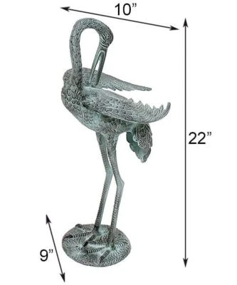 Achla Handcast Aluminum Crane Statuary Pair /Set of 2 - Image 1 of 4