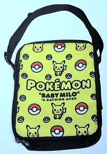 BAPE-Pokemon-Baby Milo Bag Pikachu-A Bathing Ape-Sack Shoulder Tote Carry Case - Picture 1 of 6