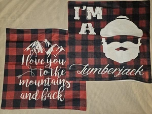 Paar Buffalo Plaid Kissenbezüge, 18"x18", Neu ohne Etikett - Bild 1 von 5