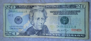 Fancy Serial Number $20 Bill Note 05822222 98.4% Cool 2006 Series - Picture 1 of 2