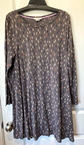 Boden abito donna 12 maniche lunghe grigio lunghezza ginocchio modesto misto cotone elasticizzato - Foto 1 di 8