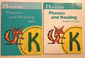 Horizons Phonics Reading K Book 4 Student Teacher Set Homeschool Kindergarten VG - Picture 1 of 2