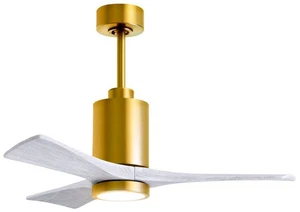 42" Patricia-3 Brushed Brass and Matte White LED Ceiling Fan - Picture 1 of 1