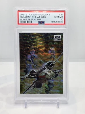 2021 Topps Chrome Star Wars Galaxy 🔥 ESCAPING THE AT-STs Wave #/99 🔥 PSA 10  - Image 1 of 2