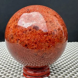 532G Natural strawberry quartz ball Quartz Crystal Energy Healing Ball - Picture 1 of 16