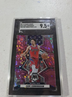 Mosaic Cade Cunningham #260 (RC) 2021 rosa Fast Break SGC 9,5/20 POP 1 Foto 1 de 2