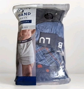 Lucky Brand Men's 4-Pack Relaxed Fit Soft Knit Boxers SMALL 28-30 - Picture 1 of 2