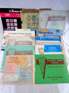 Vintage Thomas Guide 8 Covers & 4 pgs L.A./Orange Counties COVERS ONLY, No Books - Picture 1 of 14