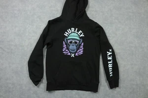 Hurley Hoodie Youth Large Black Chimp Graphic Pullover Sweatshirt Skateboarding - Picture 1 of 9