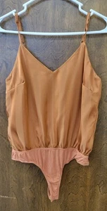 Daytrip Juniors Size Small Sleeveless Bronze Color Thong Bodysuit - Picture 1 of 5