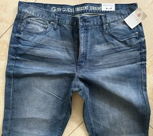 Guess Regular Straight Jeans Men Size 38 X 32 Blue Distressed Wash G by Guess - Picture 1 of 12