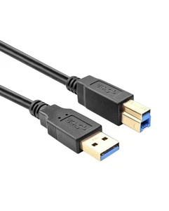 15Ft USB 3.0 Super Speed 4.8Gbps Gold Plate Type A Male to B Male Cable - Picture 1 of 4