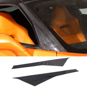 Soft Carbon Fiber Window A-pillar Decor Trim For Chevrolet Corvette C7 2014-2019 - Foto 1 di 13