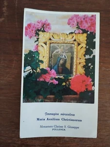 SANTINO IMMAGINE MIRACOLOSA MARIA AUXILIUM CHRISTIANORUM 29 SETTEMBRE 1996 - Imagen 1 de 2