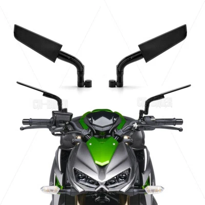 For 2017-2024 Kawasaki Z900 Folding Adjustable Black Rearview Wind Wing Mirrors - Image 1 of 4