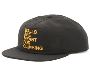NWT The North Face “Walls Are Meant For Climbing” Black 5 Panel Recycled Hat Cap - Picture 1 of 5