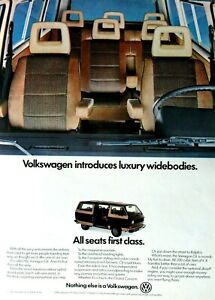 1982 Volkswagen Vanagon Luxury Widebodies Original Print Ad 8.5 x 11"