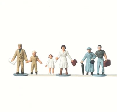 Merten 0270820 Reisende Gruppen 6 Figuren Spur N 1:160 handbemalt, Neu - Bild 1 von 2