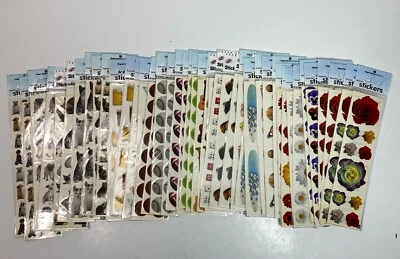 LOT OF 44 Paper House Sticky Pix Stickers-Pets, Flowers, Music, Sports & More!! - Image 1 of 4
