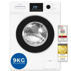 Exquisit Waschmaschine 9kg, EEK A, max. 1400 U/Min, Aquastop, WA59214-340A weiss - Bild 1 von 9