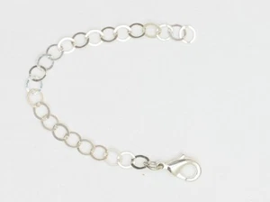 Sterling Silver strong round cable chain extender necklace bracelet - Picture 1 of 1