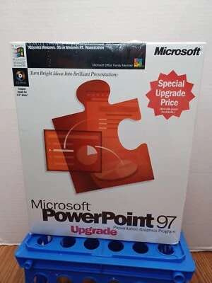 MICROSOFT PowerPoint 97 upgrade  Mac Version w/KEY Presentation Graphics Program - Image 1 of 4