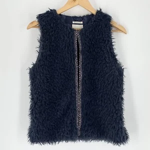 Revelation Midnight Blue Faux Fur Gilet / Vest Women's Size S/M - Picture 1 of 12