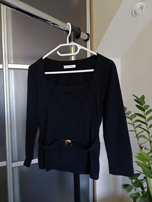 VERSACE GIANNI WOMEN'S BLACK BLOUSE SWEATER - Image 1 of 4