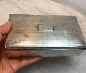 Vintage Antik Sterling Silber Holz gefüttert Schmuck Zigarette Schmuckschatulle - Bild 1 von 18