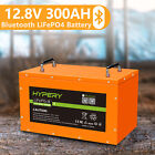 Hypery 12.8V Lithium LiFePO4 Battery 300Ah BMS Bluetooth Solar Boat Camper RV