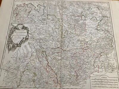 1751 Vaugondy Map of Westphalia, Germany (Bremen, Cologne, Bonn, etc.) - Image 1 of 4
