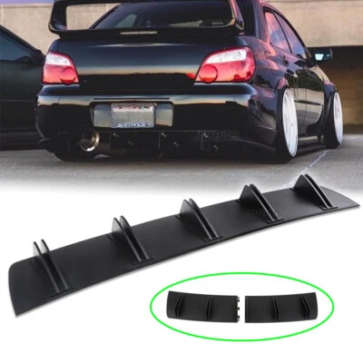 Rear Lip Bumper Diffuser Spoiler Splitter Shark 10-Fins For Subaru WRX STI 02-07 - Image 1 of 4