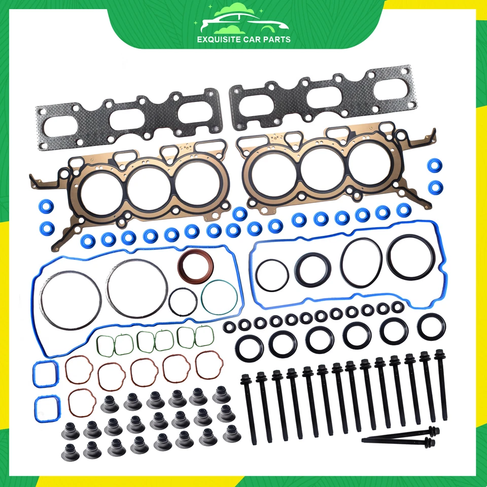 Head Gasket Set Bolts Fit 3.5L Ford Edge Flex Taurus Lincoln MKZ MKX DOHC 09-10 - Image 1 of 4