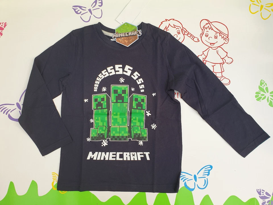 Langarmshirt Minecraft Größe 116 128 152