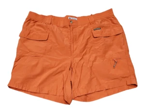 Columbia Womens Outdoor Hiking Shorts Orange Size 1X 40" Waist Stretch - Picture 1 of 3