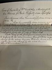 Antique 1854 Loan Mortgage Document between William Cook and Ira Bellows
