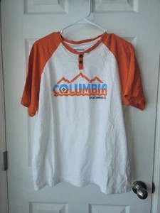 Mens Columbia Sportswear Baseball Shirt Short Sleeve Crew Neck T-shirt SZ L - Picture 1 of 6