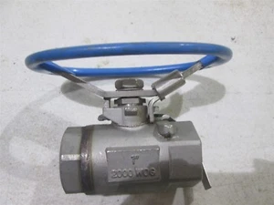 New Locking Oval Handle Stainless 1" NPT Ball Valve CF8M 2000 WOG - Picture 1 of 3