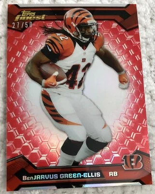 2013 Topps Finest Red Refractor #58 BenJarvus Green-Ellis /50 Patriots-Bengals - Image 1 of 2