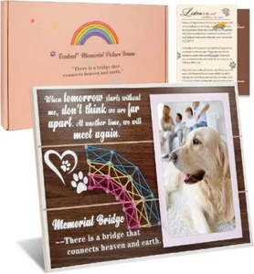 Pet Memorial Picture Frame - Loss Of Dog, Sympathy Gift, 12 X 8in - Picture 1 of 2