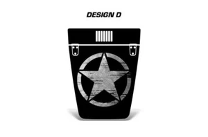 Hood Wrap Graphic Sticker Flag Decal for Jeep Wrangler 1999-2006 ARMY STAR - Picture 1 of 2
