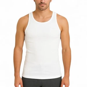 Gap Men’s 3 Pack Cotton Ribbed Tank Tops Shirt Undershirts A-Shirts Medium - Picture 1 of 5