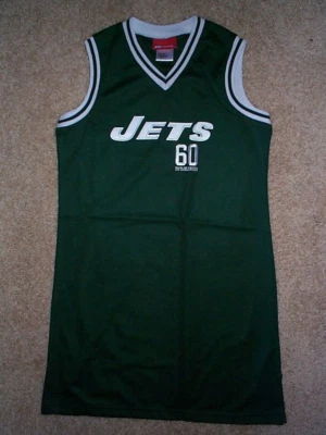 STITCHED/SEWN 纽约喷气机队 NFL 球衣礼服青少年 * 女孩 * ( L-LG-LARGE) — 第 1/2 张图片