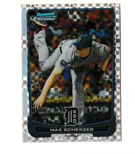 MAX SCHERZER 2012 Bowman Chrome X-Fractor #164 Blue Jays Tigers Rangers - Picture 1 of 2