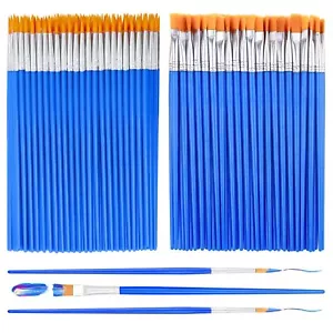 Small Paint Brushes Bulk 100Pcs Paint Brushes For Kids Acrylic Paint Brushes Set - Picture 1 of 6