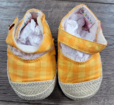 Bebé Niña Vintage Gymboree Etiqueta Arco Iris Talla 1 Naranja Cuadros Ladybug Zapatos Foto 1 de 4
